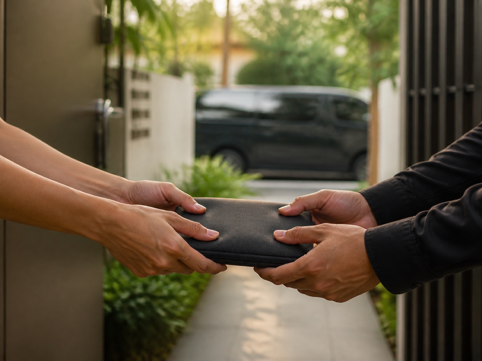 Illustrative device handover at a doorway